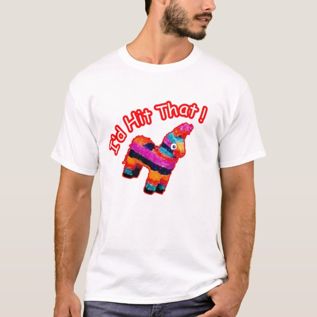 SLÅ legitimation SOM rolig Pinata T-shirt (Framsida)