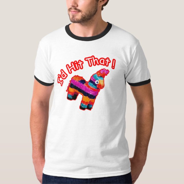 SLÅ legitimation SOM rolig Pinata Tee (Framsida)