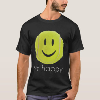 Slå Lycklig Tennis T Shirt