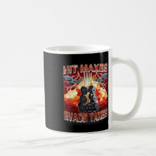 Slå Maxes Evade Taxes Funny Gym Bodybuilding Lifti Kaffemugg