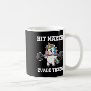 Slå Maxes Evade Taxes Funny Gym Bodybuilding Lifti Kaffemugg