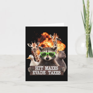 Slå Maxes Evade Taxes Funny Gym Bodybuilding Lifti Kort