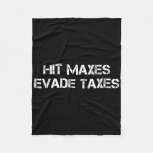Slå Maxes Evade Taxes Funny Gym Fitness Vintage Wo Fleecefilt