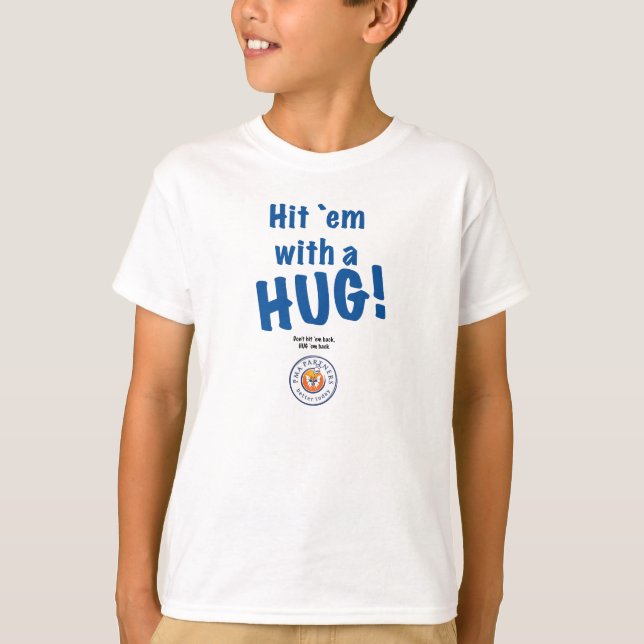 Slå med en HUG! Bards' Hanes T-Shirt (Framsida)