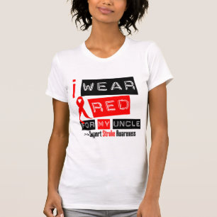 Slå medvetenheten som jag ha på sig det röda tee shirt