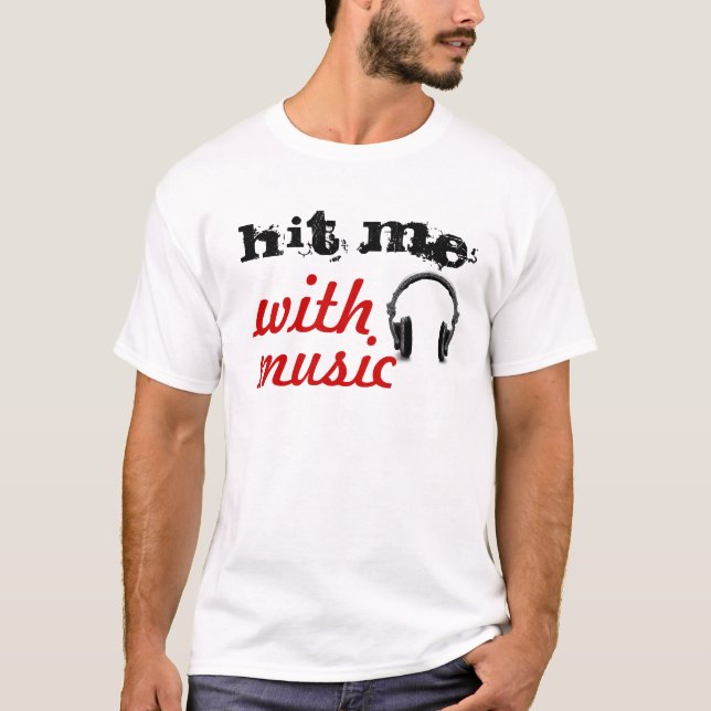 Slå mig med musik tröja (Framsida)