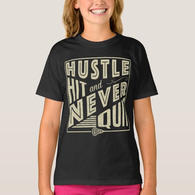 Slå och aldrig avslutad Lacrosseutslagsplats för Tröja (Framsida)