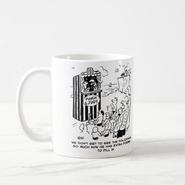 Slå och dölj Visa polis saknas Kaffemugg (Vänster)