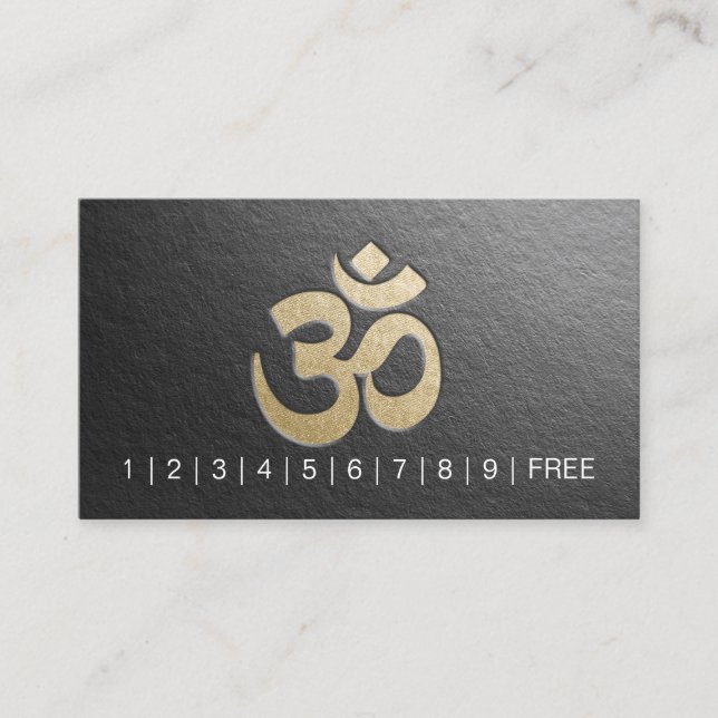 Slå OM-symbol YOGA-instruktörsförmånen Lojalitetskort (Framsida)