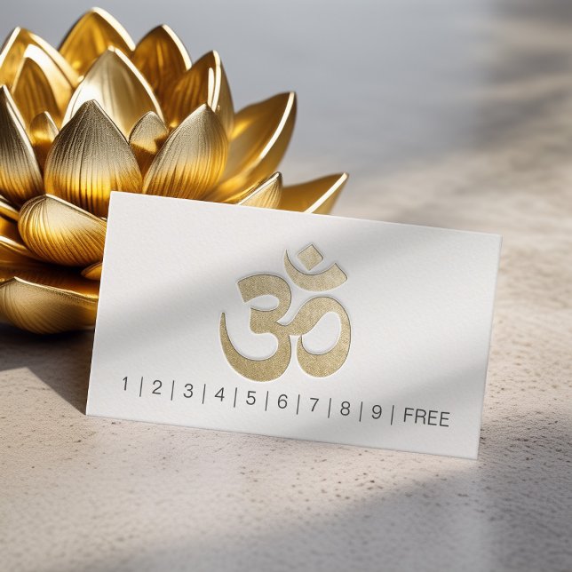 Slå OM-symbol YOGA-instruktörsförmånen Lojalitetskort (Skapare uppladdad)