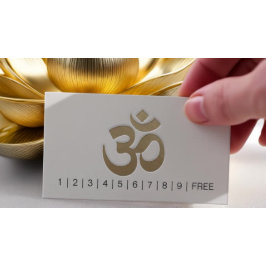 Slå OM-symbol YOGA-instruktörsförmånen Lojalitetskort