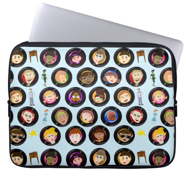 Slå Parad Oldie-register Tecknade figurer vinyl Laptop Fodral (Framsidan)