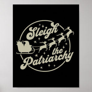 Slå patriarkatet feministisk jul poster