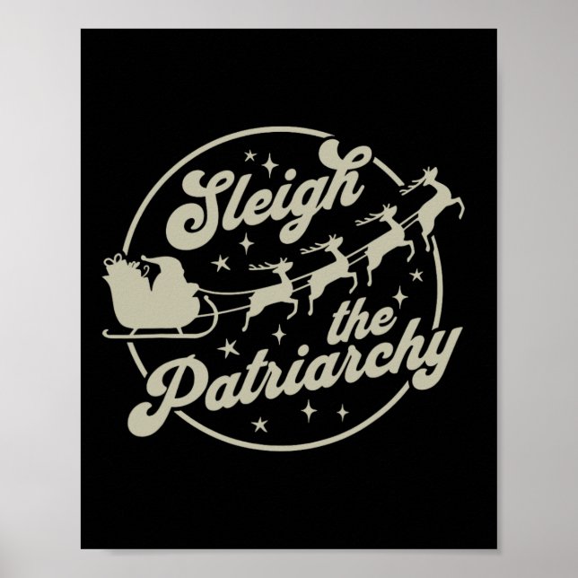 Slå patriarkatet feministisk jul  poster (Framsidan)