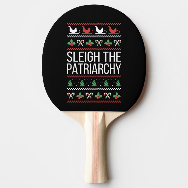 Slå patriarkatet II Pingisracket (Framsidan)