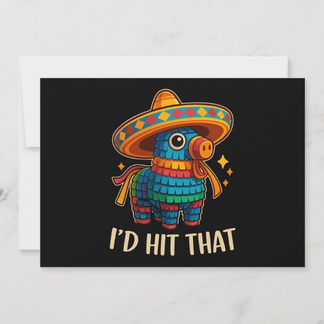 Slå Pinata Cinco De Mayo Inbjudningar (Framsida)