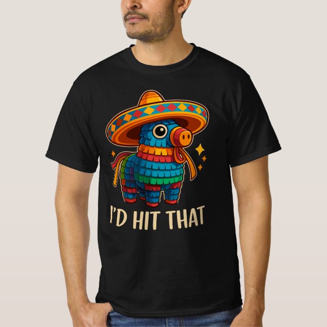 Slå Pinata Cinco De Mayo T Shirt (Framsida)