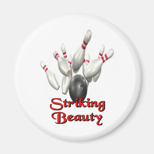 Slå skönhetbowling magnet
