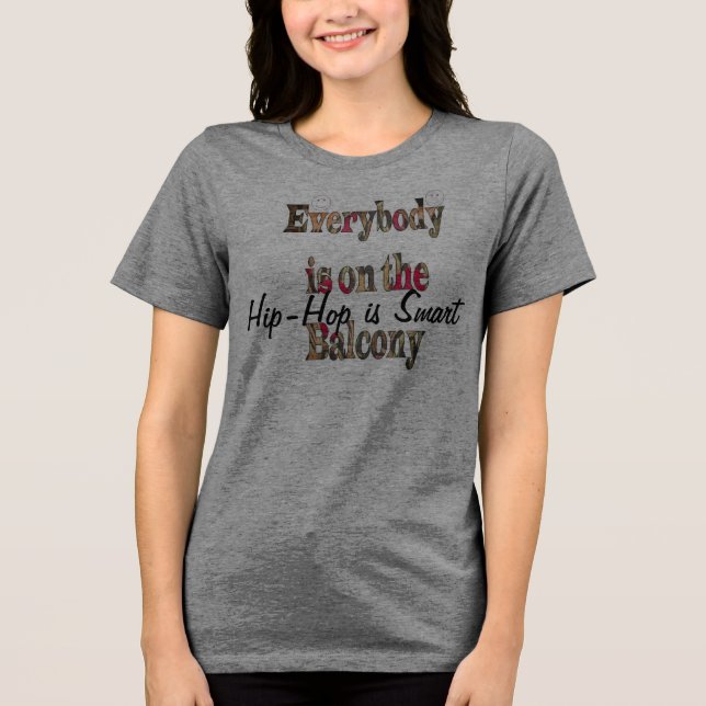 Slå skutt är smart Alla på Balcony TShirt Tee (Framsida)