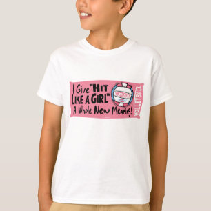 Slå som en tjej Volleyball av Mudge Studios Tee Shirt