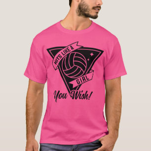 Slå som Girl Volleyball Player Sport Game Beach V T Shirt