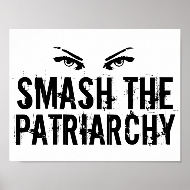 Slå sönder patriarkatet feminist poster (Framsidan)