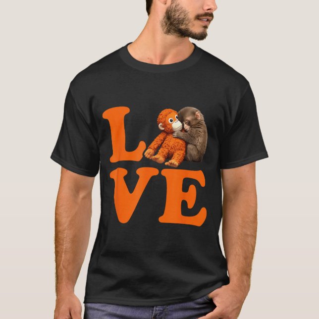Slå söt apa  t shirt (Framsida)