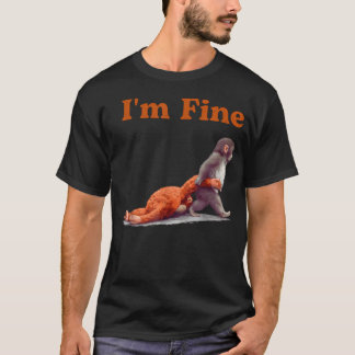Slå Söt Bebis Apa Namngiven Punch Monkey Im T Shirt