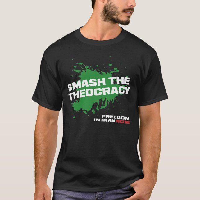 Slå theocracyen t-shirt (Framsida)
