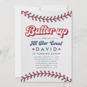 Slå till All Star-evenemang Baseboll Inbjudningar