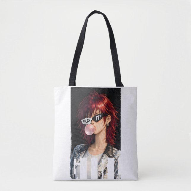 SLÅ TILL! – Bubble-gum Rebel Collection Tygkasse (Framsida)