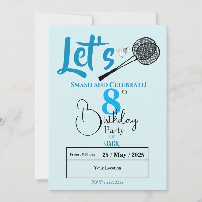 Slå till med kul!  inbjudningar (Framsida)