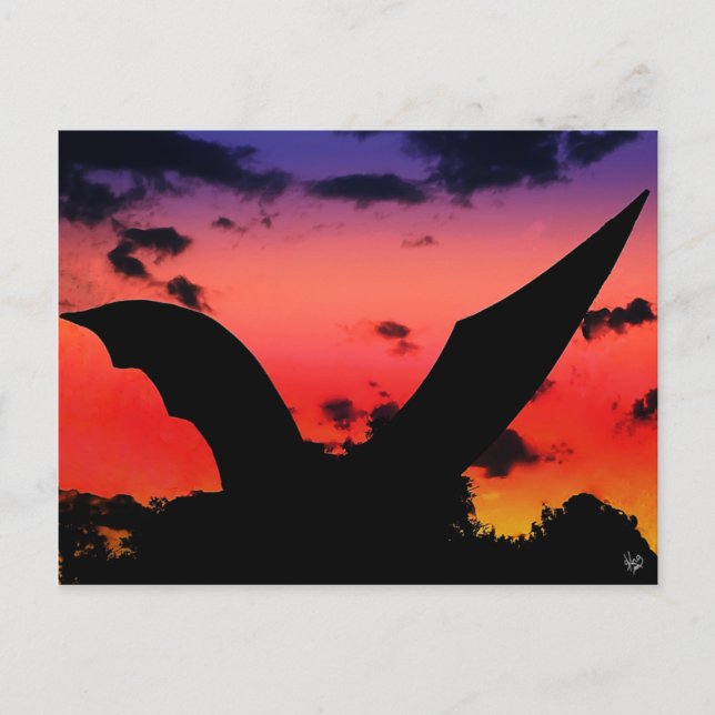 Slå till skulptur nära S. Kongress Överbrygga, Vykort (Framsida)