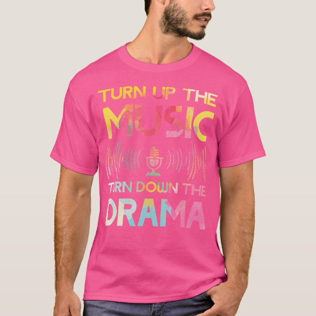 Slå upp musik och stäng av Drama Headphone SP T Shirt (Framsida)