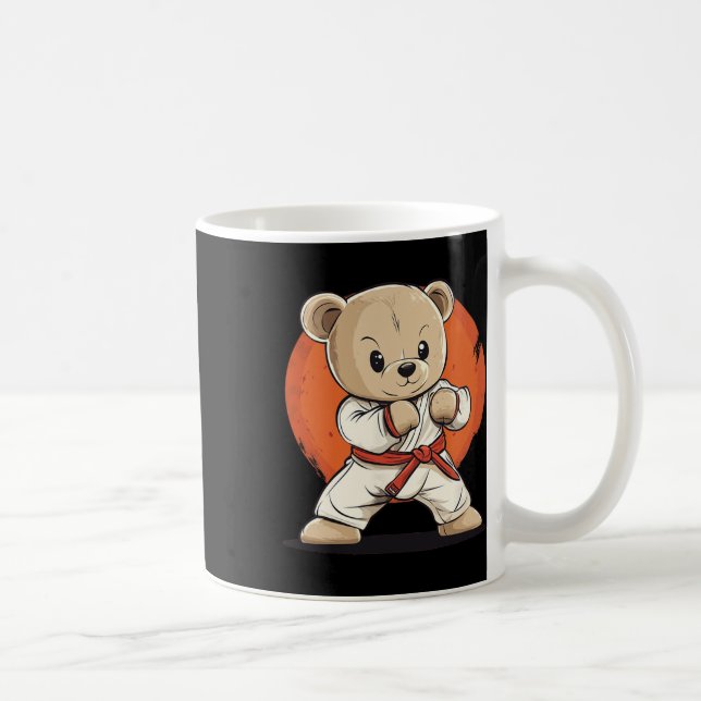 Slå upp Stil med den här karatbjörndesignen Kaffemugg (Höger)