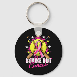 Slå Ut Bröstcancer Krigare Mjuk Rosa Band Nyckelring
