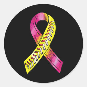 Slå Ut Bröstcancer Medvetandedagen Rosa Band Runt Klistermärke