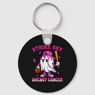 Slå Ut Bröstcancer Tröja Pojke Baseball Drip N Nyckelring