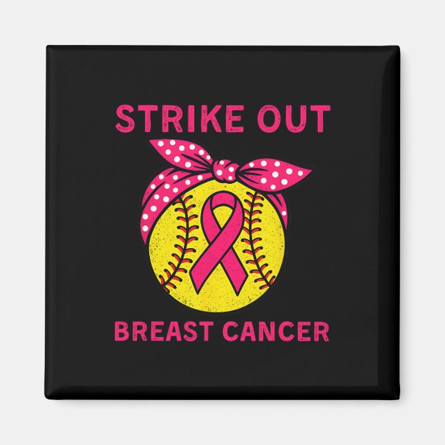 Slå Ut Bröstcancermedvetande Softll Coquette Magnet (Framsidan)
