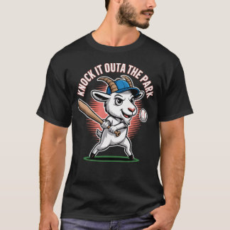 Slå Ut Den Ur Parken Baseball Goat Hem T Shirt