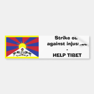 Slå ut mot orättvisa - HJÄLP TIBET Bildekal