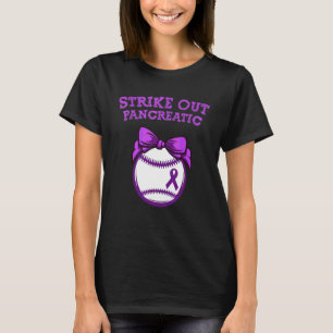 Slå Ut Pankreatiska Basebollfans Lila Slipknut T Shirt