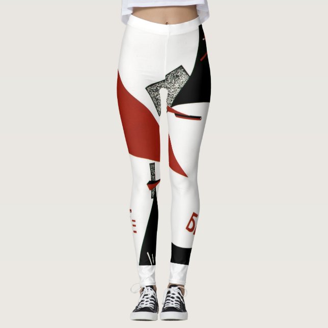 Slå viterna med den röda kilen leggings (Framsida)