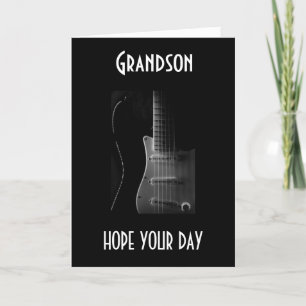 SLÅARE HÖGERNAS NOTER PÅ BIRTHDAG **GRANDSON** KORT
