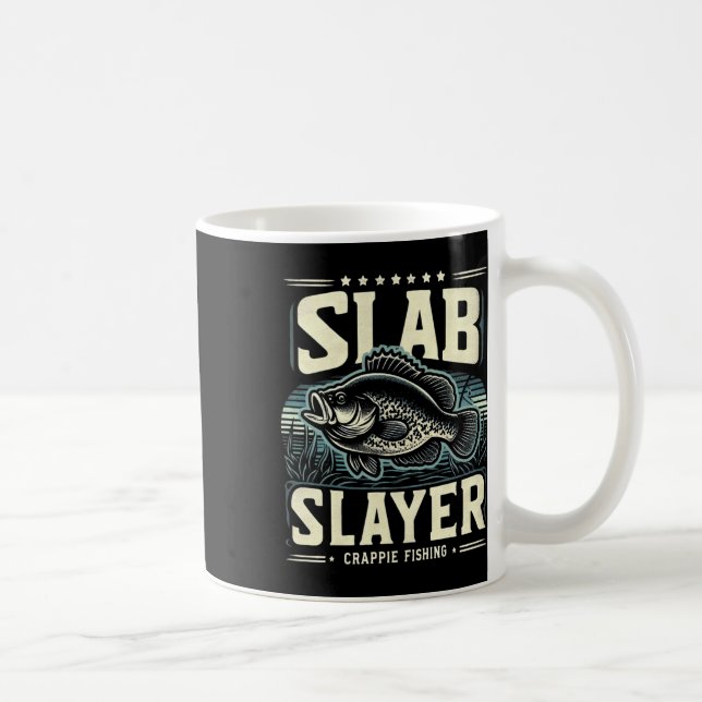 Slab Slayer Fiskare Kvinnor Barn Rolig Crappie Fis Kaffemugg (Höger)