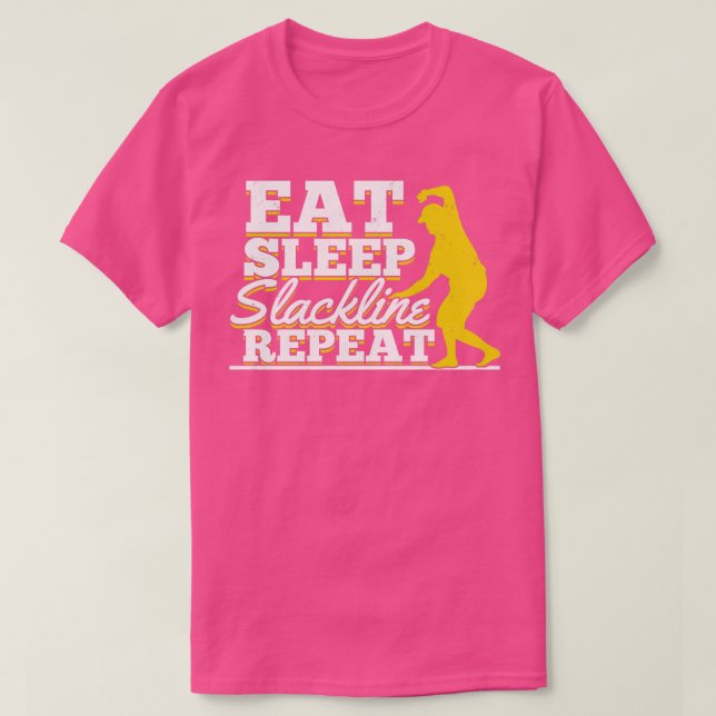 Slackling Sport Slackline Slackliner Gift T Shirt (Design framsida)