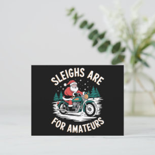 Slädar är för amatörer jul motorcykel motorcyklist helg vykort