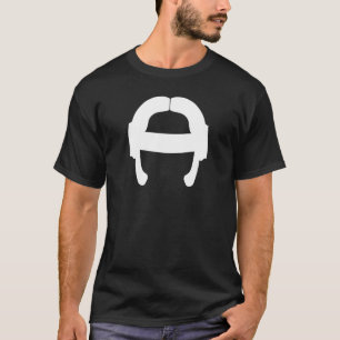 SladdBormarr vit beklär och den tillbaka logotype T-shirt