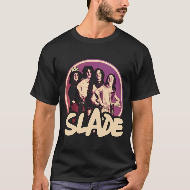 Slade Band Glamrock T Shirt (Framsida)