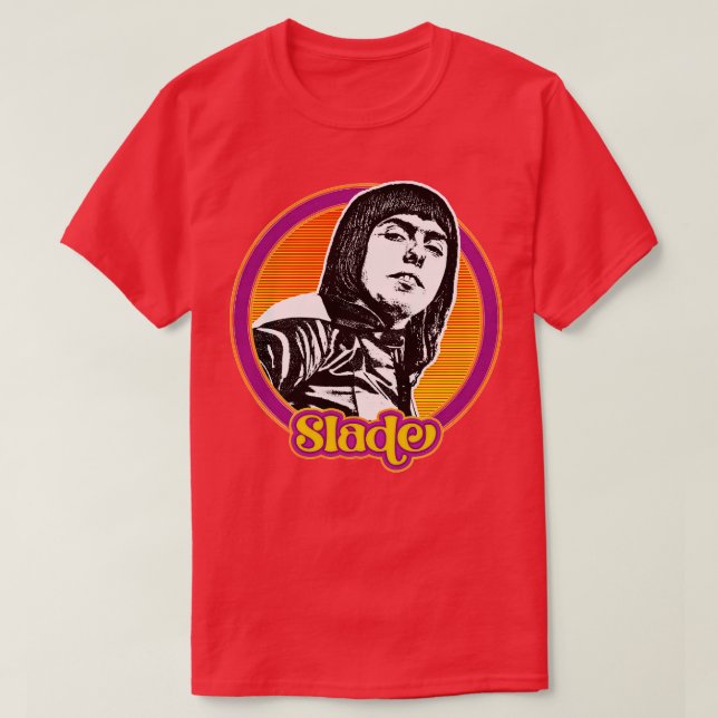 Slade Retro 1970-talets Stil Fläkt Art Design T Shirt (Design framsida)